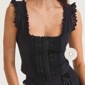 LoveShackFancy Georgie Bustier Corset Top